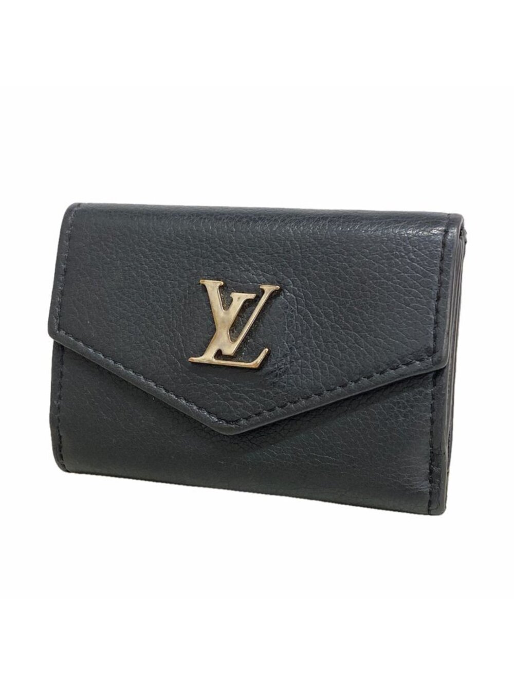 Louis Vuitton Trifold Wallet Portefeuille Lock Mini Noir